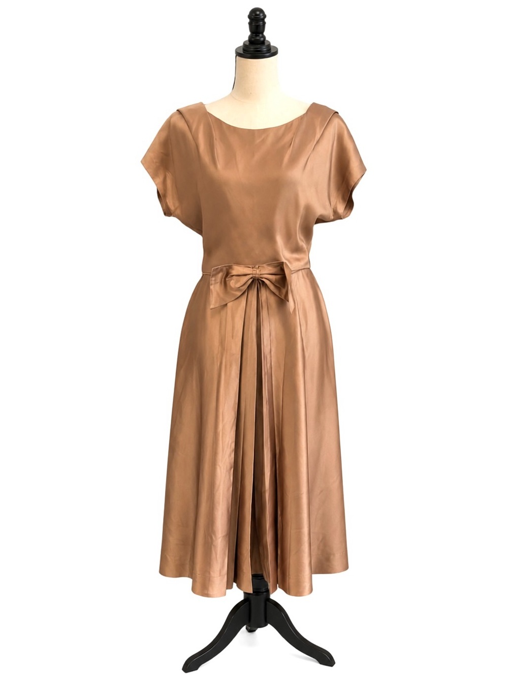 True vintage satin bronze dress